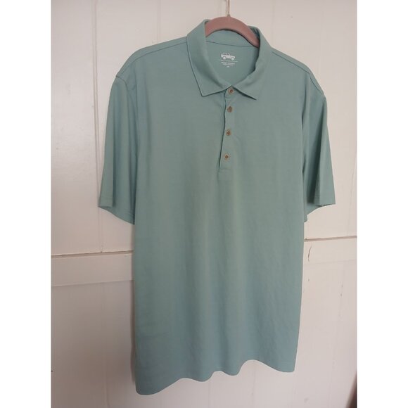 Mugsy Polo Golf Shirt Mens XXL Mint Green Short Sleeve Nylon Rayon - Picture 7 of 11